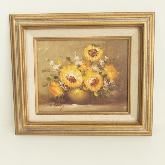 T. Roberts Other - Vintage Signed Original Art, Flower Still Life, T. Roberts